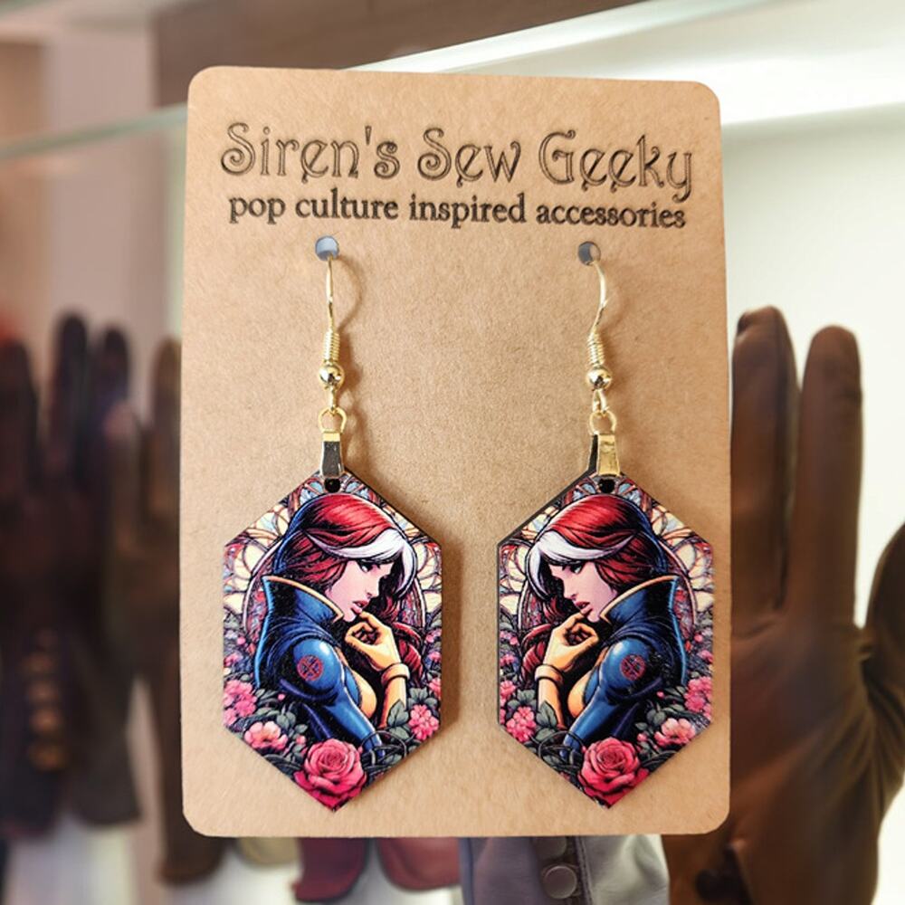 Rogue X-Men Marvel Comic Earrings